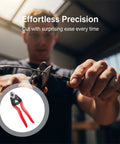 Beefy 8 Inch Wire Rope Cutter With Heavy Duty Chrome Vanadium Steel Blade And Lever Action Handles For Brakes Clotheslines And Cable Work Industrial Grade Pro Grip For Long Lasting Sharp Cuts cutting wire rope