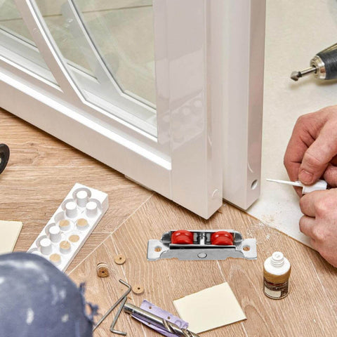 Stainless Steel Sliding Door Wheel Replacement Kit With Dual Nylon Wheels And Integrated Ball Bearings for patio doors