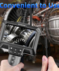 Waterproof IP67 Borescope Endoscope Camera With Light 4.3 Inch LCD 1080P HD Inspection displaying gears