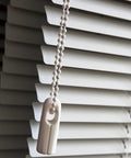 10 Meter Bead Chain Cord for Roller Blinds with 4.5mm Bead Diameter and 17 Pearls Per 100mm, white cord close-up