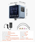 Smart Digital Instant Hot Water Recirculating Pump Kit under sink with Thermostat Timer and Auto Shutoff 4.0 GPM close-up with display and fittings