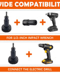 9 Piece Wheel Hub Cleaning Tool Kit With Polishing Pads for 1/2-inch impact wrench and electric drill compatibility