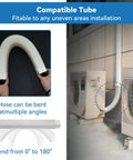 Hella Tough Pvc Line Set Cover For Mini Split Ac Systems Bold White Finish Paintable Surface showing flexible tube installation.