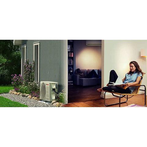 Top Tier Mini Split Air Conditioner And Heater 12000 Btu High Efficiency 230V System with outdoor unit and indoor comfort.