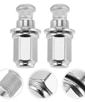 Heavy Duty Wheel Lug Nut Kit With Bolt Covers For Toyota And Premium Trucks Plus Cars Easy Install Long Lasting Universal Automotive Parts That Look Fire, silver steel close-up