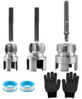 Pipe Threading Tool Kit For One Half, Three Quarter, And One Inch Pipes shown with accessories, gloves, and tape
