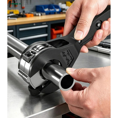 Ratcheting Tubing Cutter Tool For Single Hand Operation Cuts Copper PVC and Metal Pipes Easily With Durable Alloy Steel Construction
