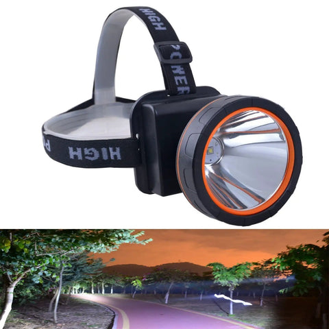 Rechargeable LED Headlamp with T6 Spotlight for Camping and Outdoor Adventures Ultra Bright Headlight with 2600 ft range on path