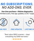 Graphics for Next Gen OBD2 Scanner With Bluetooth No Subscription Read And Clear 8000 Plus Car Codes iPhone And Android Code Reader