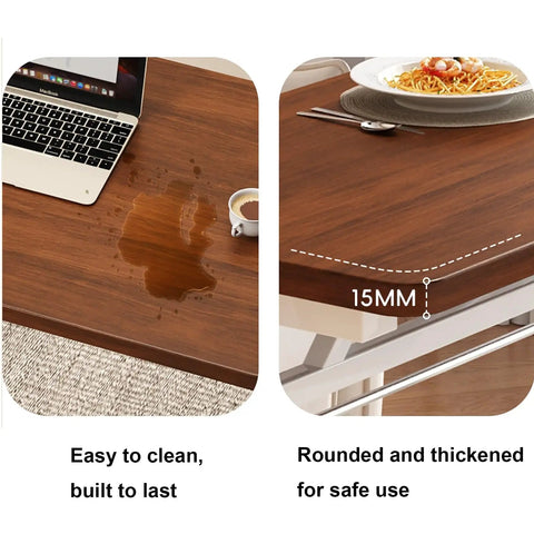 Image showing the easy-to-clean surface of an Adjustable Standing Desk With Manual Height Lift For Epic Home Office and Gaming Setup.