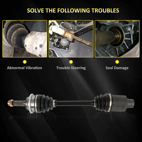 Image showing issues solved by Beefy Front Left Right CV Axle Shaft Assembly for 2010-2012 Ford Fusion 2.5L, detail of axle design.