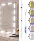 LED Vanity Mirror Lights Kit With Five Color Temperature Hollywood Style Makeup Light 11 Ft Dimmable LED Strip For Table And Bathroom Mirror Brightness Adjustable From Cool White To Warm Yellow Mirror Not Included