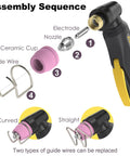 Assembly sequence for All In One Plasma Cutter Consumables Kit For AG-60, AG-60P, SG-55, WSD-60 With guide wire options