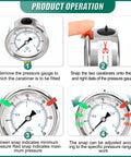 Instructions for Pro Grade Stainless Steel Liquid Filled Pressure Gauge 0-30 Psi, 2.5 Inch Dial on usage and adjustment.