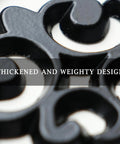 Close-up of 8 Pack Matte Black Drop Bail Drawer Pulls Two And A Half Inch Center Vintage Cabinet Handles in premium zinc alloy.