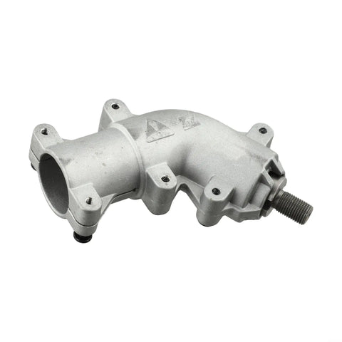 Beefy Gearbox Assembly for 4-Cycle String Trimmer - Replacement Part 753-08122 in metal, side view.