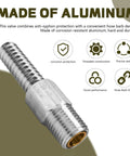 Marine Anti Siphon Valve Replacement Kit for Boat Fuel Tank Pickup Line Prevents Fuel Theft and Spillage, 1/4 In NPT, Aluminum