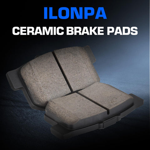 Close-up of ILONPA rear ceramic disc brake pads (pair)