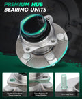 Close-up of Two Rear Wheel Bearing And Hub Assembly Set For 2003 To 2008 Pontiac Vibe Toyota Corolla And Matrix And 2004 To 2009 Prius With ABS