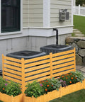 Outdoor Air Conditioner Fence Privacy Screen With Planter Box For Trash Cans And Pool Equipment Enclosure No Dig Kit Two Panels