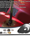 Steering Shaft Five Eighths Inch With Sector Gear Kit And Pinion Gear Bearing Set for Popular Lawn Tractors shown with parts