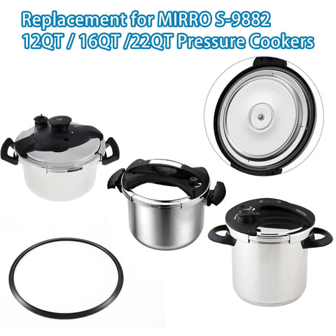 Pro Grade Replacement Gasket For Mirro Pressure Canner 12 16 22 Qt Fits Models M-0512 M-0522 M-0312 M-0406 M-0416 M-0526 M-0622 Durable Leakproof Seal For Safe Canning And Easy Installation black silicone gasket for Mirro S-9882 12/16/22 qt pressure cookers