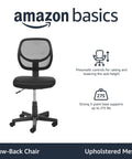 Comfy All Day Low Back Office Chair With Breathable Mesh Back And Height Adjustable Seat, Padded Ergonomic Design