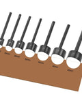 Half Round Leather Edge Punch 25mm Strap End Cutter, rust-resistant, set of leather punches ranging 15mm to 45mm for crafting projects