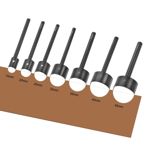 Half Round Leather Edge Punch 25mm Strap End Cutter, rust-resistant, set of leather punches ranging 15mm to 45mm for crafting projects