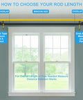 How to choose rod length for Adjustable Curtain Rod Set 1 Inch Diameter Black Metal For Windows From 16 To 92 Inches Or Up To 104 Inches Max