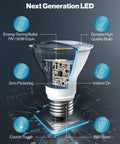 6 Pack PAR20 LED Bulbs Dimmable Flood Light 500 Lm 7W 50W Equivalent Warm White 3000K E26 Base Track Lighting shown