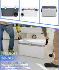 Cooler Hinges And Latch Replacement Kit For Igloo Coolers shown on various models, highlighting stainless steel hinges and latch installation.