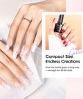 All In One Gel Nail Polish Kit With 20 Neutral Shades Base Coat And Glossy Matte Cateye Top Coat UV Cured Soak Off System nails