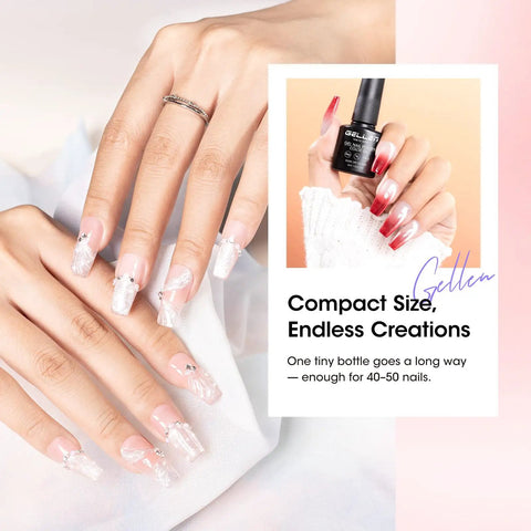 All In One Gel Nail Polish Kit With 20 Neutral Shades Base Coat And Glossy Matte Cateye Top Coat UV Cured Soak Off System nails