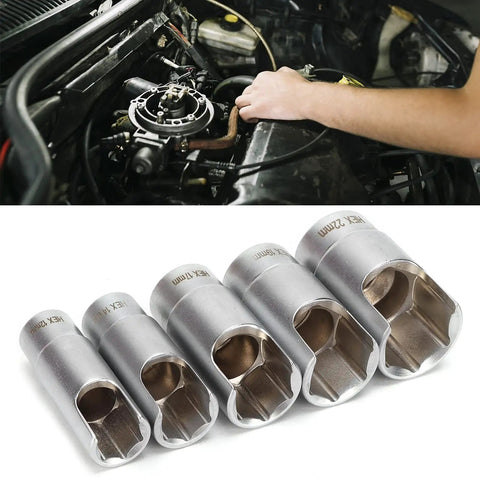 Top Notch Elbow Connector Socket Set For Car Repair That Slips In Where Regular Tools Can Not Go With 5 Sockets From 12mm To 22mm Drive Fitting Kit, 5-piece chrome sockets for engine repair