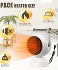 Two Pack Ceramic Space Heaters For Indoor Use 1200W Portable Electric Heaters With Overheat And Tip Over Protection Quiet Desk