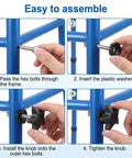 Easy assembly of Two Sets Rollator Walker Replacement Knobs And Arm Adjustment Knobs For A No Brainer DIY Fix Durable Plastic And Stainless Steel Fasteners M6 Track Bolt Set Fits Most Walking Aids Easy Install Spare Parts