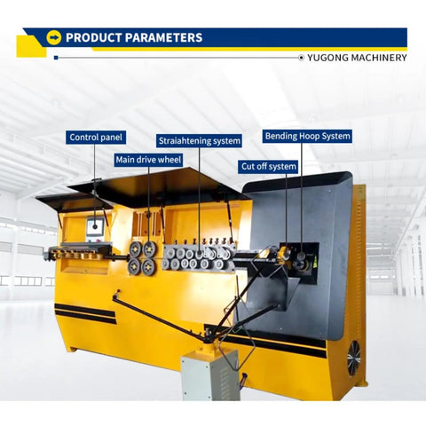 Heavy Duty Rebar Stirrup Cnc Bender Iron Bending Reliable Workhorse Built Tough For High Volume Concrete Hoops showing control panel and systems.