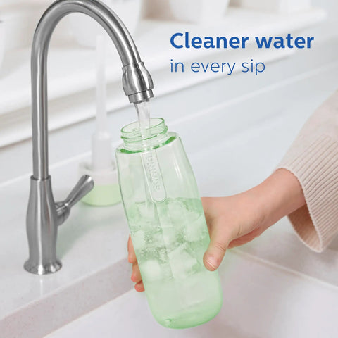 Filling GoZero Everyday Water Filter Bottle 22 Oz BPA Free Tritan Plastic Reusable Bottle With Portable Filter For Travel Green
