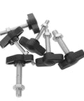 Dang Dependable M4 M5 M6 Tee Wing Bolt Knob Set for secure camera mounts, featuring black plastic knobs and threaded shafts.