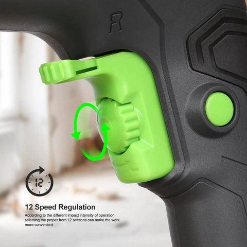 Green control handle on the Beast Corded Hammer Drill With 4.5 Amp Motor 0 To 3000 RPM 1/2 Inch Keyed Metal Chuck 2 In 1 Hammer And Drill