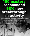 Scientist in lab with text overlay on breakthrough and recommendation in background.