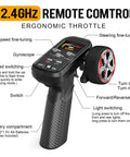 2.4GHz remote control for 1 To 43 Scale Mini RC Drift Car With Gyro And 4WD Full Proportional Control, ergonomic design.