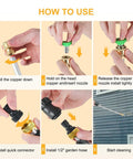 Step-by-step guide to using the 7 In 1 High Pressure Hose Nozzle With 0 To 65 Degree Adjustable Spray for cleaning surfaces.