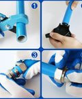 Installation of Two Pack Three Quarter Inch Compressed Air Outlet Kit With One Half Inch NPT Ports Aluminum Manifold Includes Straight Fittings And Brass Valves Perfect For Three Quarter Inch Air Piping Systems