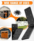 270 Degree Folding Hinge Set For Bifold Doors And Cabinets Double Layer Black Iron Build shown with gate and barn door
