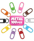 Premium Metal Lobster Clasps With Smooth Rollin Rings For Custom Keychains and Craft Supplies in vibrant colors, 1.28 inches, 100 pcs.