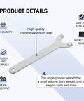 Tough As Nails Replacement Flange Wrench For Milwaukee M-18 Angle Grinder, chrome vanadium steel, 6.3 inches, lightweight and portable.