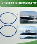 2 Pack 10ft Marine Throttle And Shift Control Cable 33C Compatible With Outboard And Inboard Engines Blue shown with boats