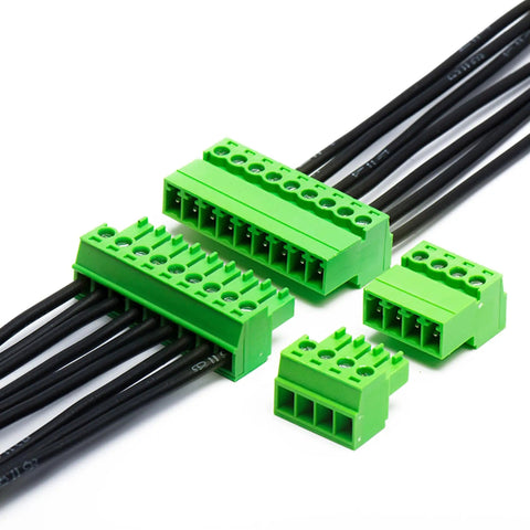 Two Pack Eight Pin Three Point Five Millimeter Pitch Screw Terminal Block Connector Plug And Play Quick Male And Female Phoenix Type